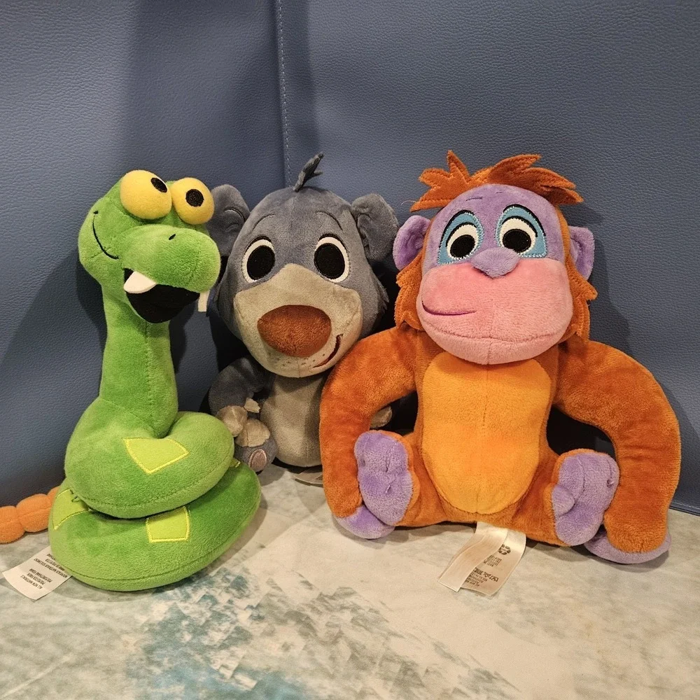 Disney Jungle Book Plush Bundle Baloo Kaa King Louie 8